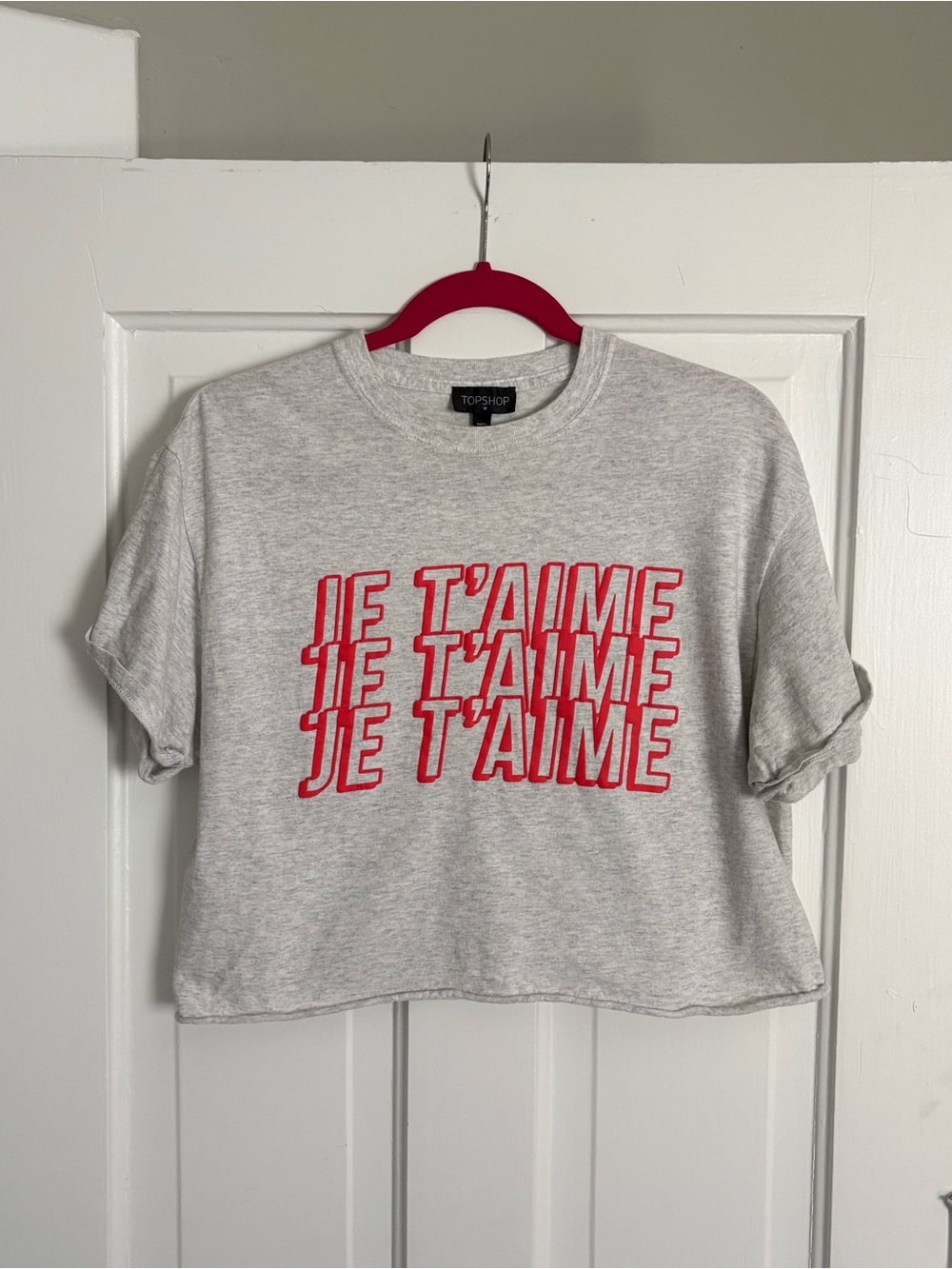 Topshop Je T’aime Crop Top Size M